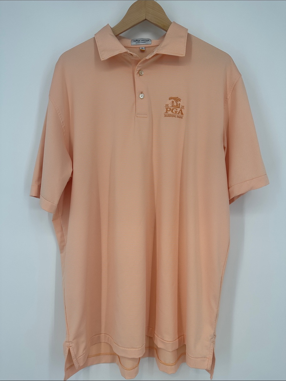 Peter Millar Summer Comfort Peach PGA Championship Harding Park Polo - Size XL